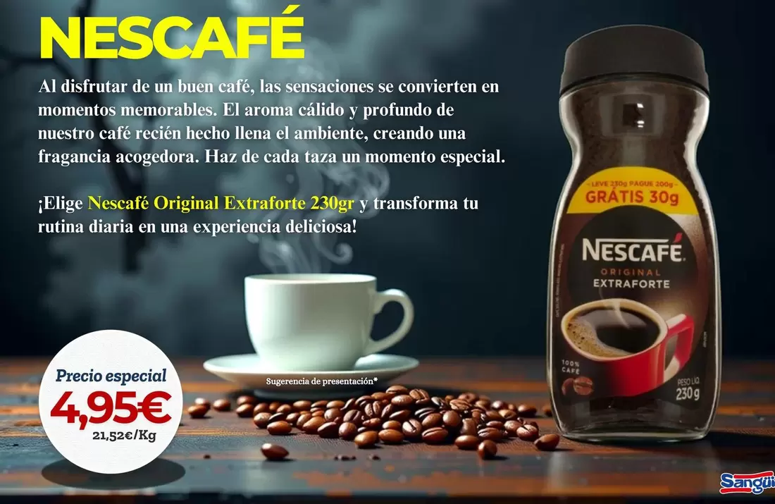 Oferta de Nescafé - Original Extraforte por 4,95€ en Sangüi