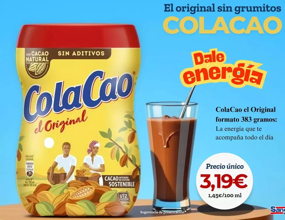 Oferta de Cola Cao - El Original por 3,19€ en Sangüi