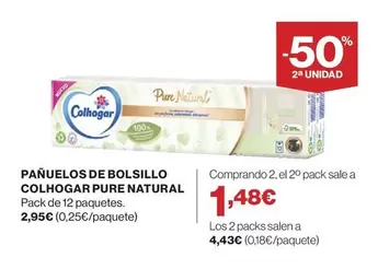 Oferta de Colhogar - Panuelos De Bolsillo Natural por 2,95€ en Supercor