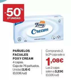 Oferta de Foxy - Panuelos Faciales Cream por 2,15€ en Supercor