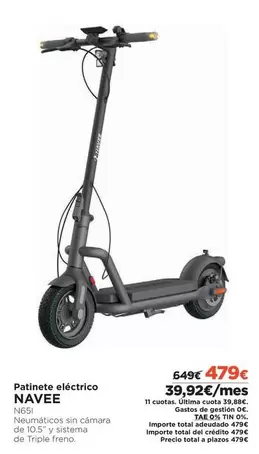 Oferta de Sistema - Patinete Eléctrico por 479€ en El Corte Inglés