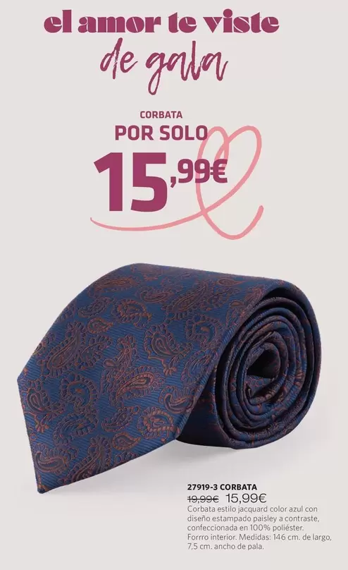 Oferta de 27919-3 Corbata por 15,99€ en Cristian Lay