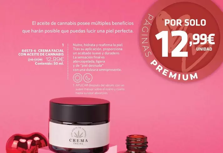 Oferta de Cristian Lay - Crema Facial Con Aceite De Cannabis  por 12,99€ en Cristian Lay