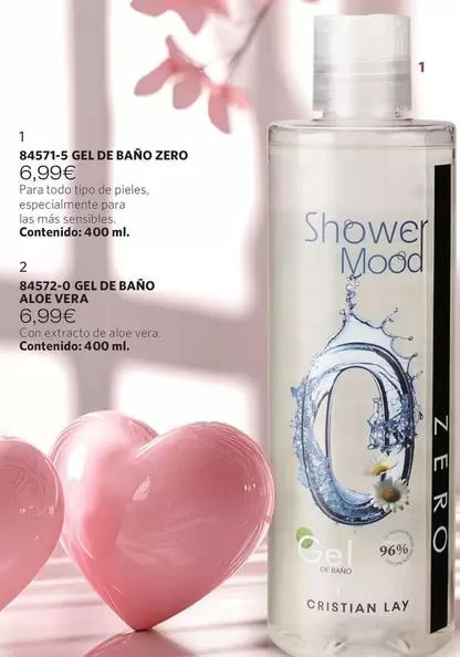 Oferta de Gel De Baño Zero por 6,99€ en Cristian Lay