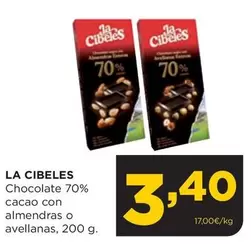 Oferta de La Cibeles - Chocolate 70% Cacao Con Almendras O Avellanas por 3,4€ en Alimerka