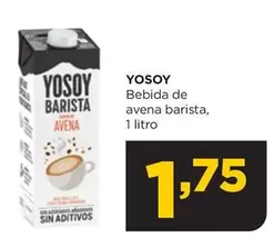 Oferta de YoSoy - Bebida De Avena Barista por 1,75€ en Alimerka