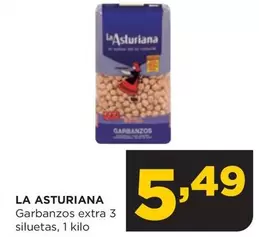 Oferta de La Asturiana - Garbanzos Extra 3 Siluetas por 5,49€ en Alimerka