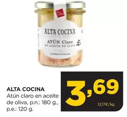 Oferta de Alta Cocina - Atun Claro En Aceite De Oliva por 3,69€ en Alimerka