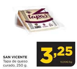 Oferta de San Vicente - Tapa De Queso Curado por 3,25€ en Alimerka