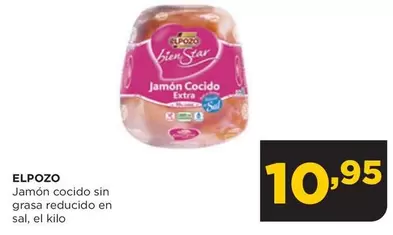 Oferta de Elpozo - Jamon Cocido Sin Grasa Reducido En Sal por 10,95€ en Alimerka