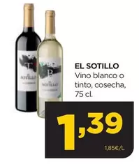 Oferta de El Sotillo - Vino Blanco O Tinto/ Cosecha por 1,39€ en Alimerka