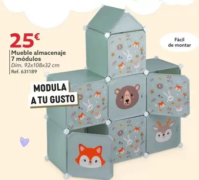 Oferta de Mueble Almacenaje 7 Módulos por 25€ en GiFi