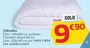 Oferta de Edredón por 9,9€ en GiFi