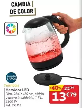 Oferta de Homday - Hervidor Led por 13,79€ en GiFi