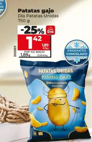 Oferta de Dia Patatas Unidas - Patatas Gajo por 1,42€ en Dia