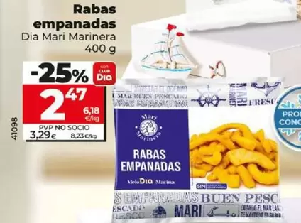 Oferta de Dia Mari Marinera - Rabas Empanadas por 2,47€ en Dia