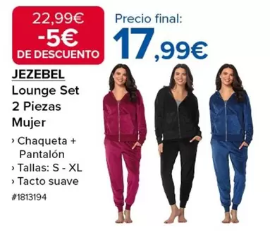 Oferta de Lounge Set 2 Piezas Mujer por 17,99€ en Costco