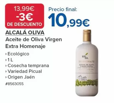 Oferta de Homenaje - Aceite De Oliva Virgen Extra Homenaje por 10,99€ en Costco