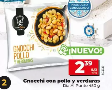 Oferta de Dia Al Punto - Gnocchi Con Pollo Y Verduras por 2,39€ en Dia