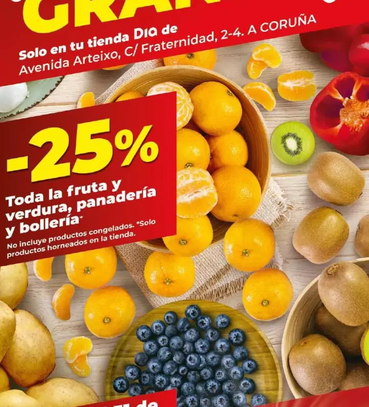 Oferta de Toda La Fruta Y Verdura, Panadería Y Bolleria en Dia