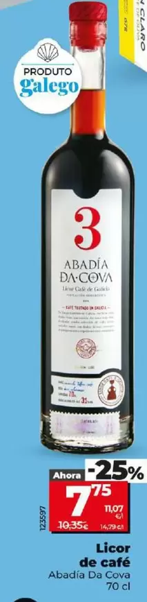 Oferta de Abadia Da Cova - Licor De Café por 7,75€ en Dia