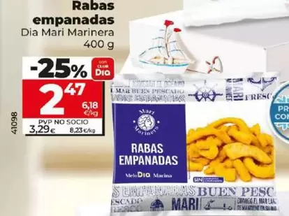 Oferta de Dia Mari Marinera - Rabas Empanadas por 2,47€ en Dia