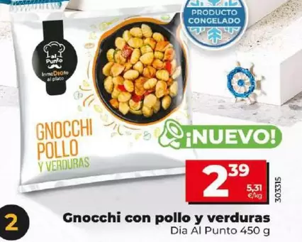 Oferta de Dia Al Punto - Gnocchi Con Pollo Y Verduras por 2,39€ en Dia