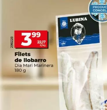 Oferta de Dia Mari Marinera - Filetes De Lubina por 3,99€ en Dia