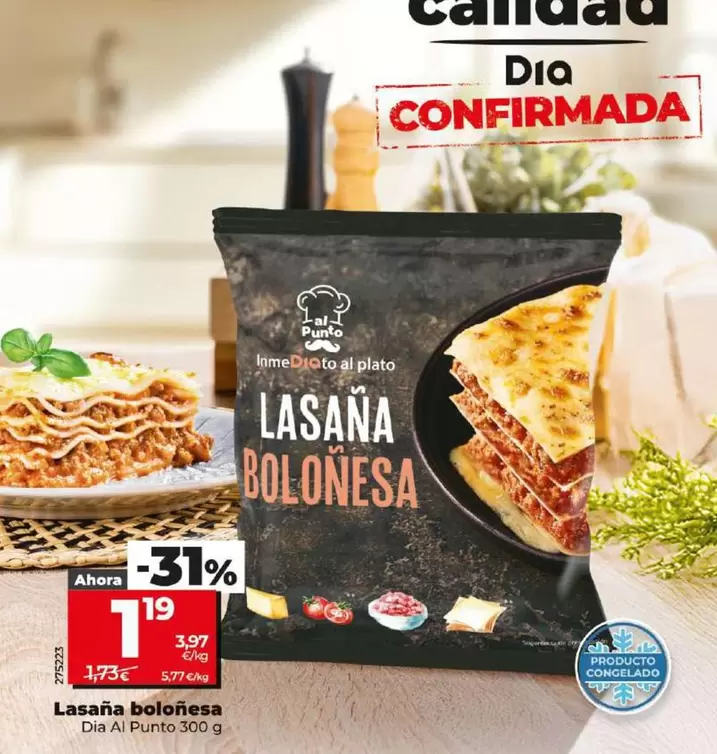 Oferta de Dia Al Punto - Lasana Bolonesa por 1,19€ en Dia