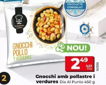 Oferta de Dia Al Punto - Gnocchi Con Pollo Y Verduras por 2,49€ en Dia