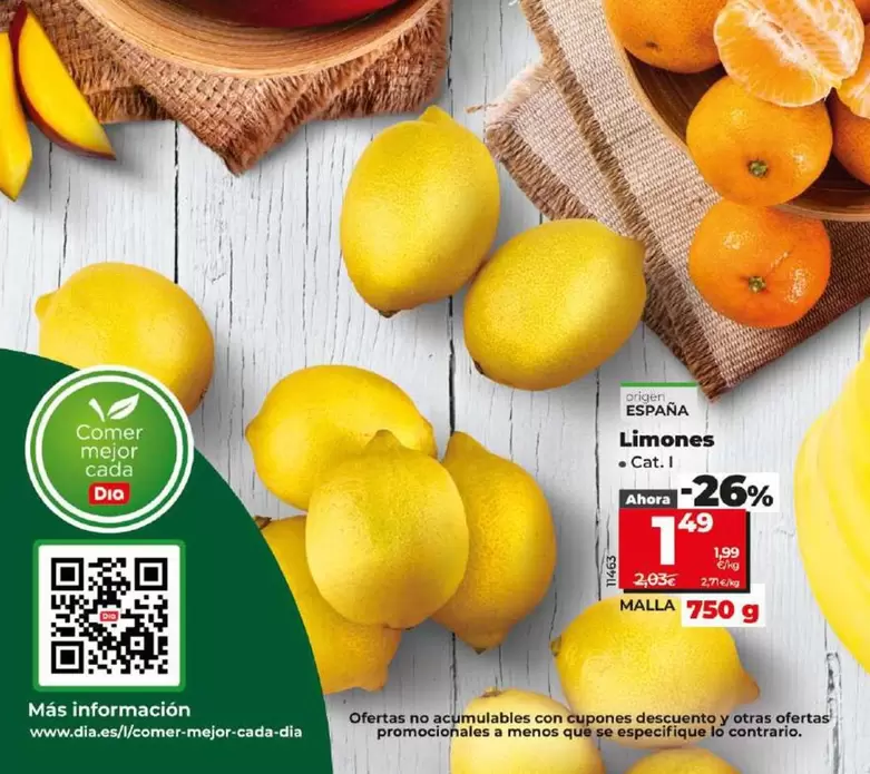 Oferta de Limones por 1,49€ en Dia