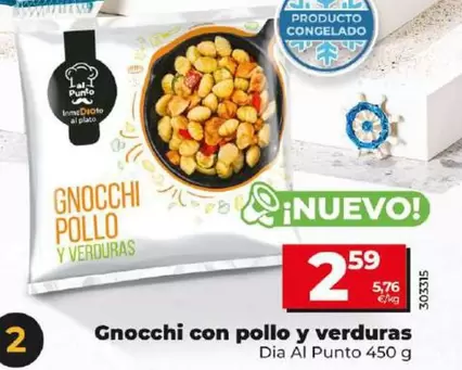 Oferta de Dia Al Punto - Gnocchi Con Pollo Y Verduras por 2,59€ en Dia