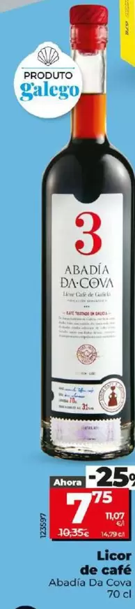 Oferta de Abadia Da Cova - Licor De Café por 7,75€ en Dia