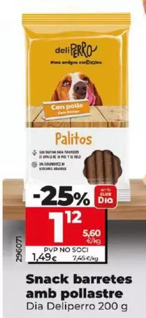 Oferta de Dia Deliperro - Snack Barritas Con Pollo por 1,12€ en Dia