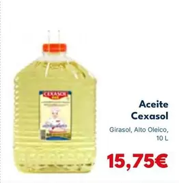 Oferta de Aceite por 15,75€ en Cash Unide