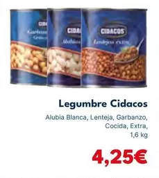 Oferta de Cidacos - Legumbre por 4,25€ en Cash Unide