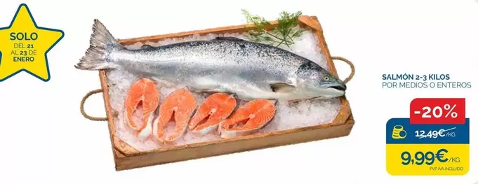 Oferta de Salmon A Mildos por 9,99€ en Supermercados La Despensa