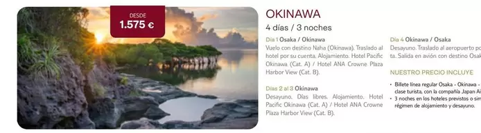 Oferta de Okinawa por 1575€ en Tui Travel PLC