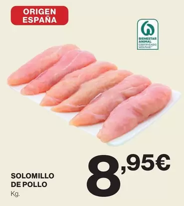 Oferta de Origen - Solomillo De Pollo por 8,95€ en Hipercor