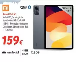 Oferta de Xiaomi - Redmi Pad SE por 159€ en Zbitt