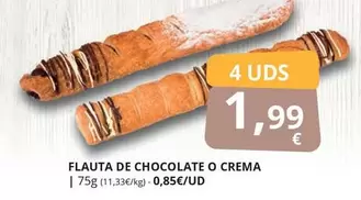 Oferta de Flauta De Chocolate O Crema por 1,99€ en Supermercados MAS