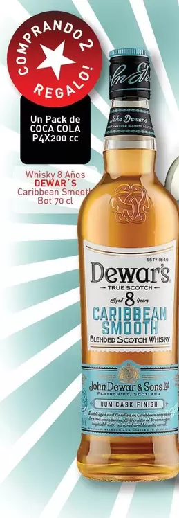 Oferta de Dewar'S - Whisky 8 Años Caribbean Smoot en Cuevas Cash