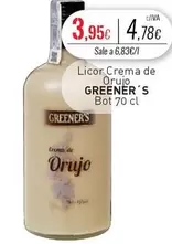 Oferta de Greeners - Licor Crema De Orujo por 3,95€ en Cuevas Cash