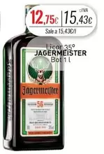 Oferta de Jagermeister - Licor por 12,75€ en Cuevas Cash