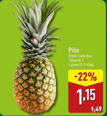 Oferta de Piña por 1,15€ en ALDI