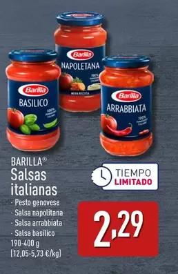 Oferta de Barilla - Salsas Italianas por 2,29€ en ALDI