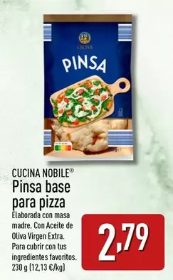 Oferta de Cucina Nobile - Pinsa Base Para Pizza por 2,79€ en ALDI