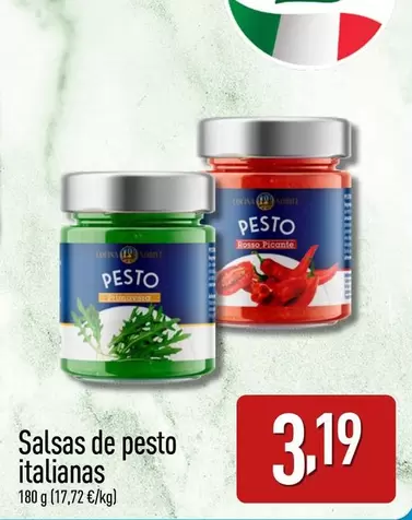 Oferta de Salsas De Pesto Italianas por 3,19€ en ALDI