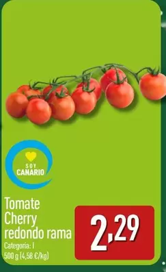 Oferta de Tomate Cherry Redondo Rama por 2,29€ en ALDI