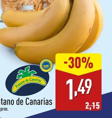 Oferta de Plátano De Canarias  por 1,49€ en ALDI